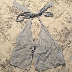 American Threads (Cotton Candy LA), Halter Blouse, Light Blue, S